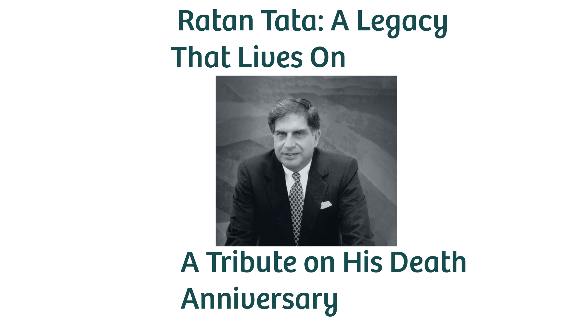 A Tribute on His Death Anniversary