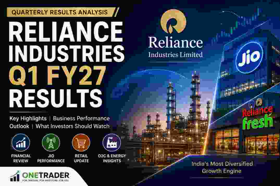 Reliance Industries Q1 FY27 results showing revenue, EBITDA, profit, Jio and Retail performance
