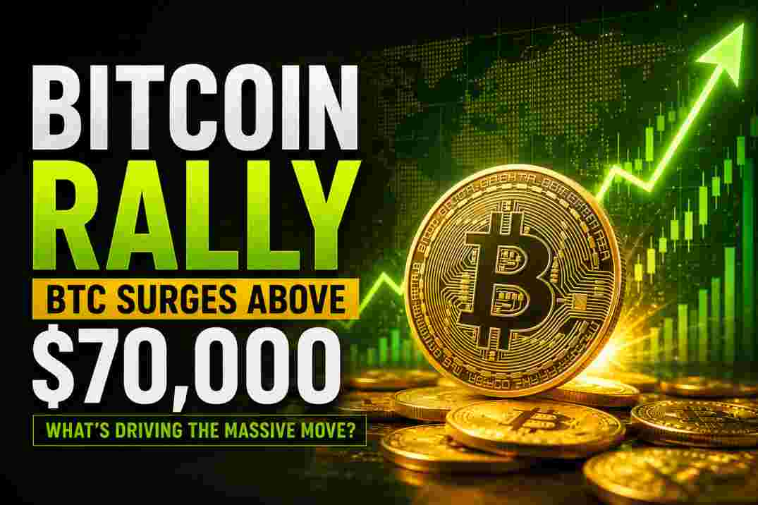 Bitcoin rally pushing BTC above $70,000 amid strong cryptocurrency market momentum