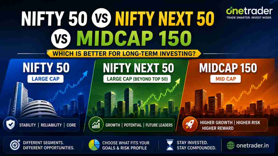 Nifty 50 vs Nifty Next 50 vs Midcap 150 for long-term investing