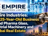 Empire Industries Limited business analysis featuring pharmaceutical glass packaging, industrial machinery, Mumbai commercial real estate and diversified business operations.