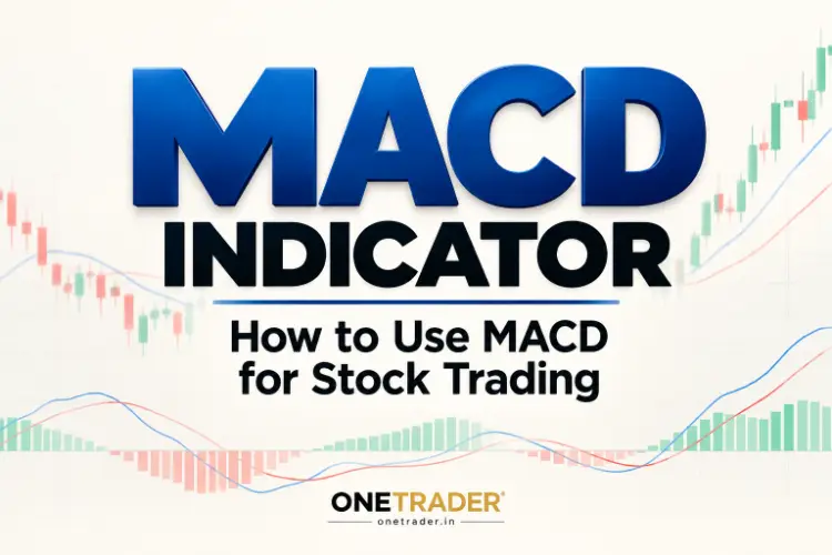 MACD indicator chart showing the MACD line, signal line, histogram and bullish and bearish crossovers.