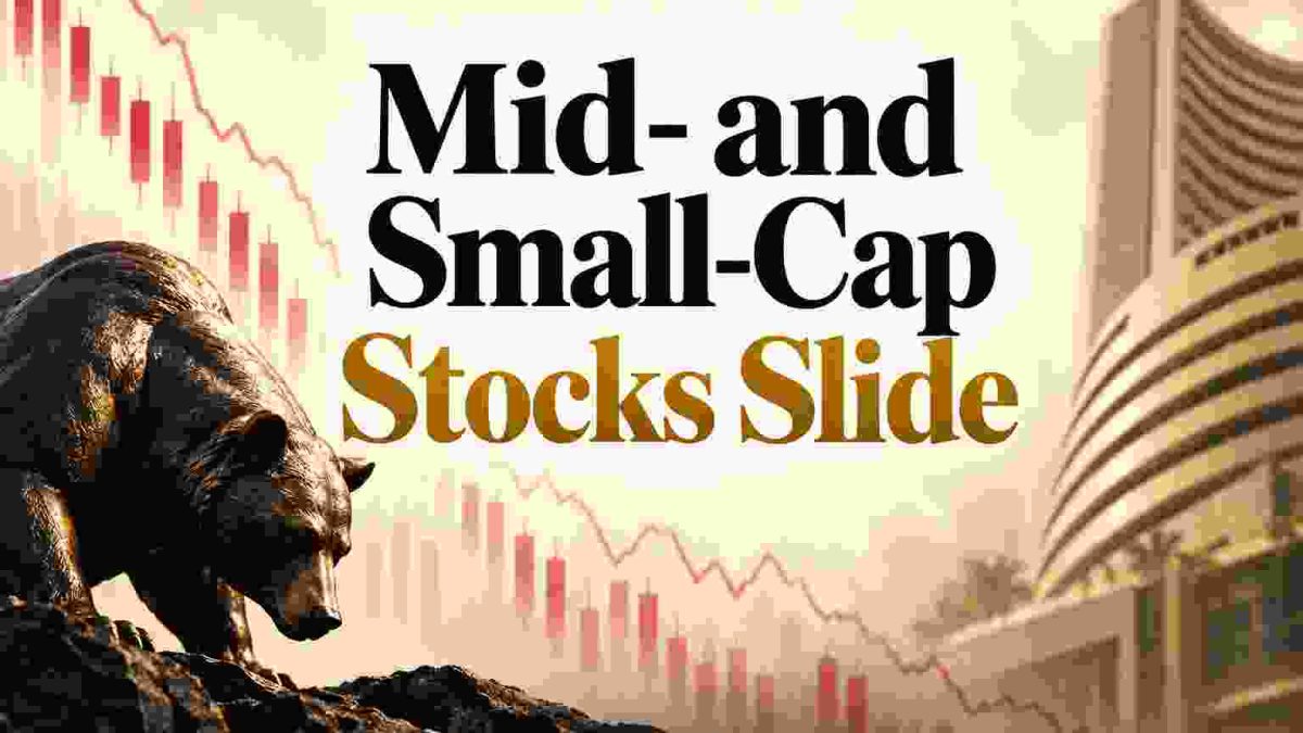Mid- and small-cap indices fall as selling spreads across Indian stocks
