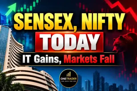Sensex Nifty Today October 23 2026 – Indian stock markets decline despite IT sector gains as midcap and smallcap stocks fall.