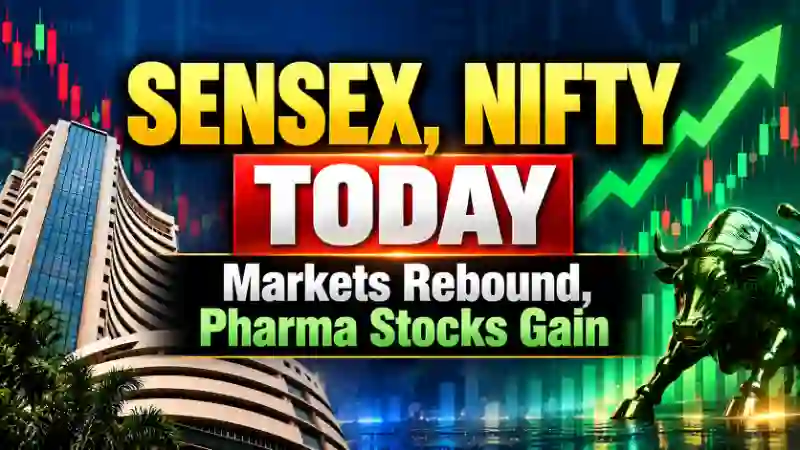 Sensex Nifty today October 26 2026 – Indian markets recover from early losses as pharma and banking stocks gain.