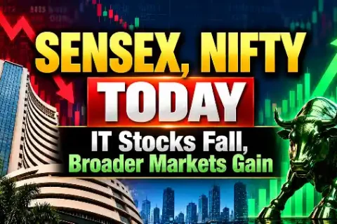 Sensex Nifty today October 27 2026 – IT stocks decline while midcap and smallcap shares gain.