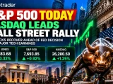 S&P 500 today October 26, 2026, with Nasdaq leading Wall Street gains as Nvidia and AI stocks recover ahead of the Fed decision.