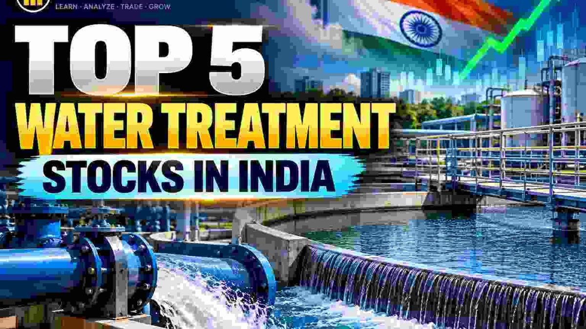 Top 5 water treatment stocks in India covering VA Tech Wabag, Ion Exchange India, EMS Limited, Thermax and Enviro Infra Engineers
