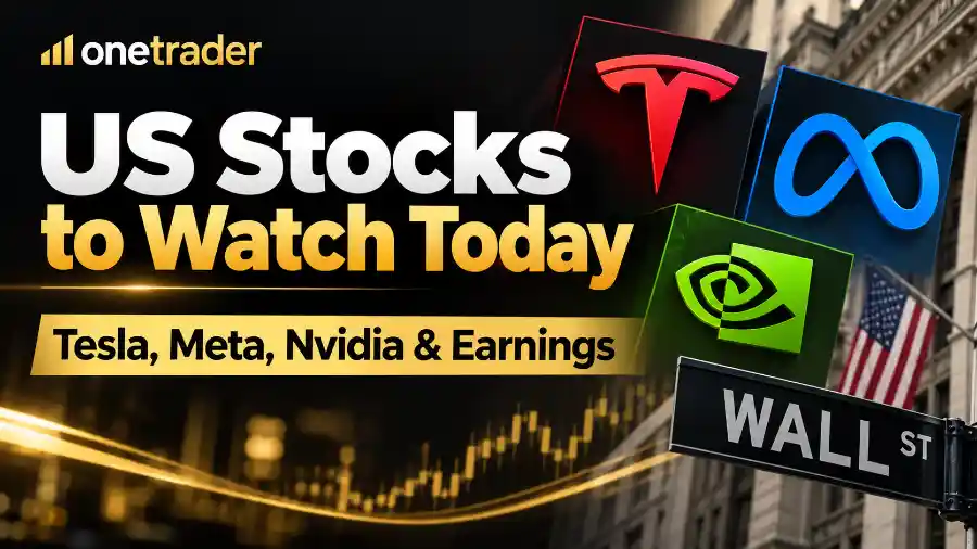 US stocks to watch today featuring Tesla, Meta, Nvidia and major US earnings updates for October 22, 2026.