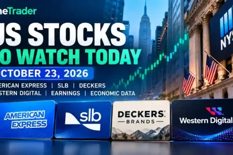 US stocks to watch today October 23 2026 featuring American Express, SLB, Deckers Outdoor and Western Digital