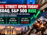 Wall Street open today October 28, 2026, as Nasdaq and S&P 500 rise on semiconductor stock gains ahead of the Federal Reserve decision.
